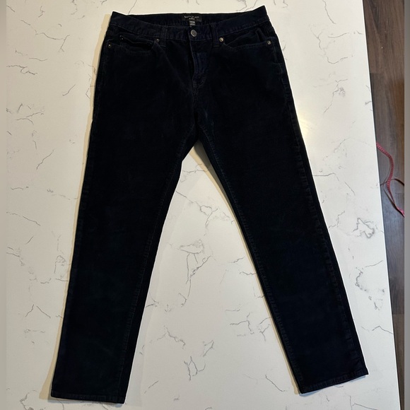 Banana Republic SLIM TRAVEL CORDUROY PANT Black 32/30 - Picture 2 of 7